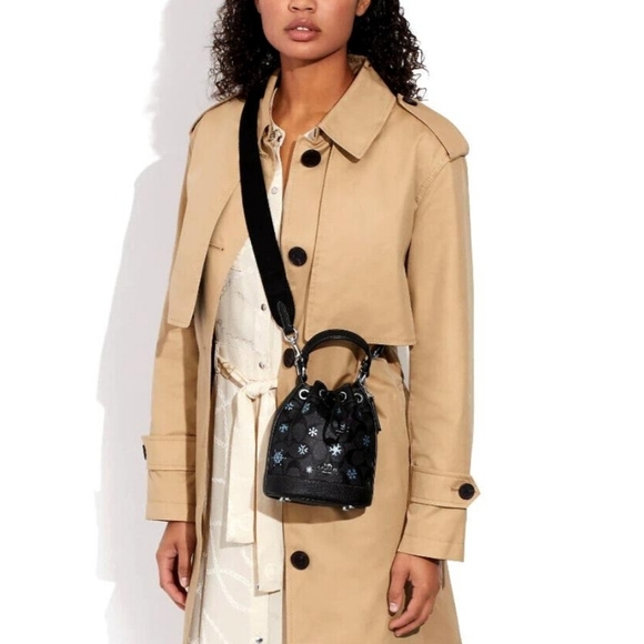 Coach Bags Coach Dempsey Logo Bucket Crossbody Bag Black Poshmark